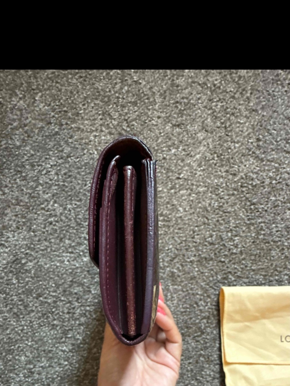 Louis Vuitton Vernis Long Wallet - Burgundy - Authentic - Picture 3 of 7